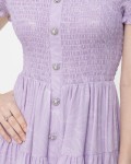SIXDO Floral Off-Shoulder Midi Chiffon Dress